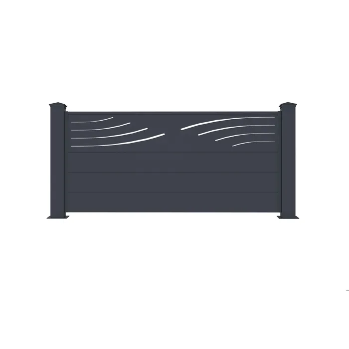 Panneau de clôture 1,9m LIFE H.170cm aluminium Gris