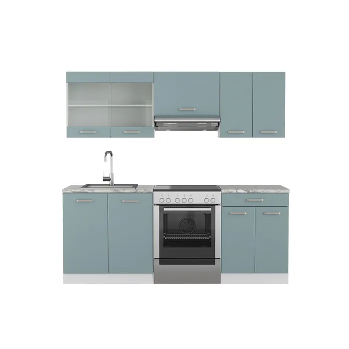 Vicco Cuisine Bleu-gris/blanc 200cm sans PT