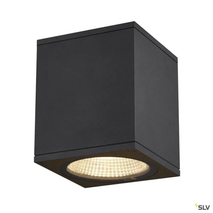 Plafonnier Extérieur Enola Carré M Gris Led 10w 3000k/4000k Ip65 - Slv - 1003421