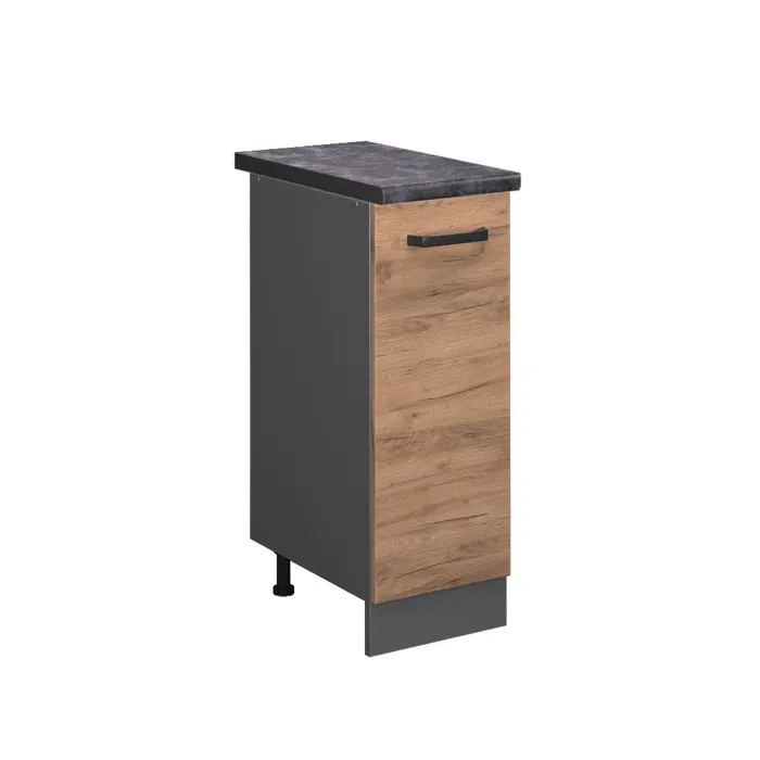 Vicco Meuble de cuisine Chêne doré/Anthracite 30cm plan de travail Anthracite