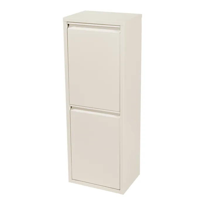 Poubelle de recyclage murale Sollentuna 2 x 14l blanc poivre en.casa