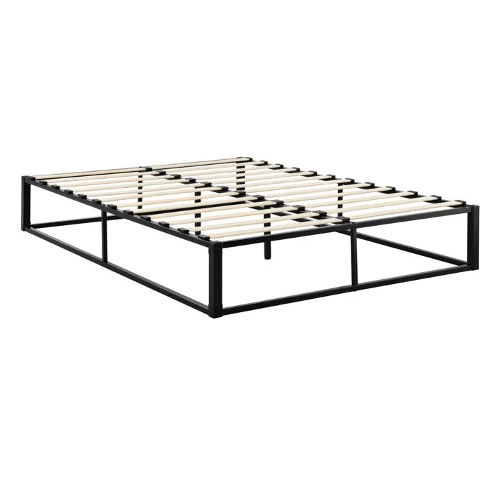 Lit Double En Métal Cadre De Lit Double En Acier Revêtu Par Poudre Couchage 03_0002675