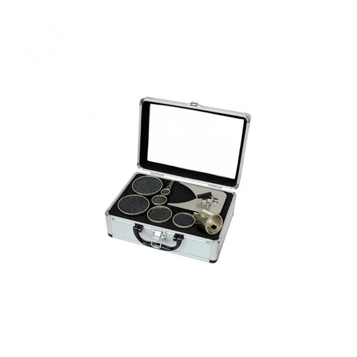 Coffret 10 Trepans Diamantés Leman D6 À 68 + Guide