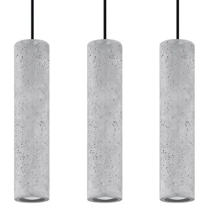 Suspension en Béton - LUMIS - Gris - IP20 - Max 10W LED - GU10 - Style Industriel