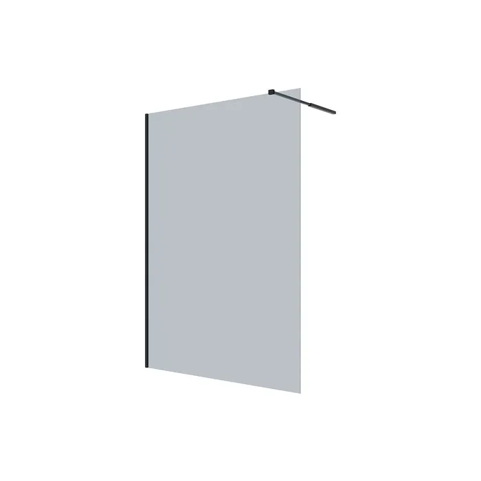 Paroi de douche à l'italienne - Verre fumé gris - 140x200 cm - MALIKA II