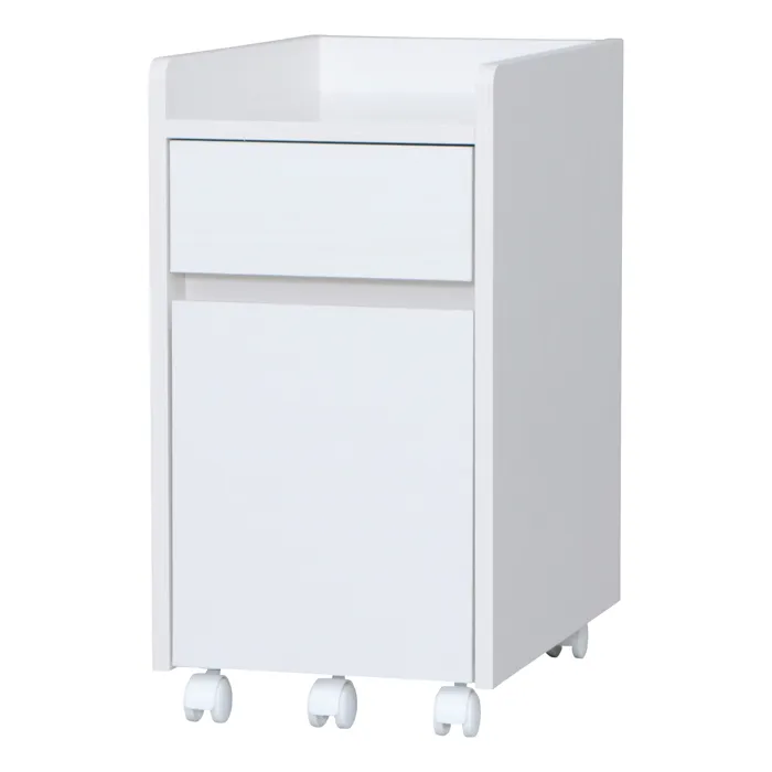Iris Ohyama, Caisson de Bureau, Placard mobile, roues, Documents & Dossiers, FDK-3059- Chêne Blanc, L46.5 x P31.2 x H59 cm