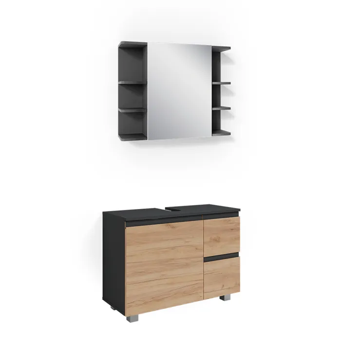 Meubles Bain J-shape 2 Pièces Vicco