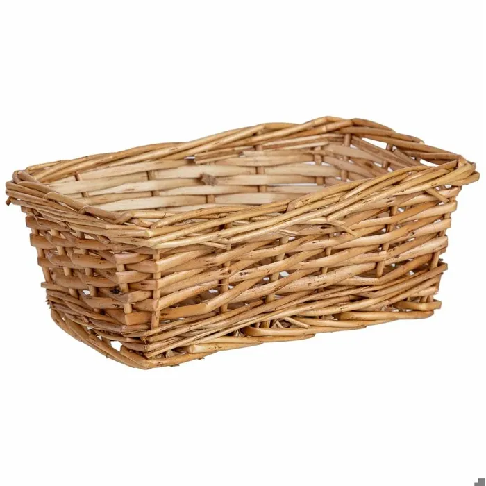 Panier Rectangulaire En Osier Marron 20,5x13,5x7,5h Cm