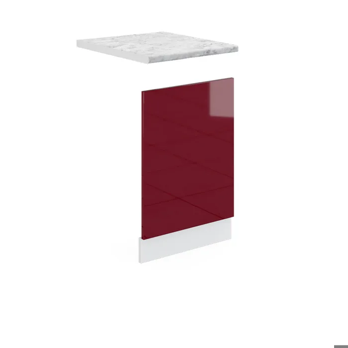 Vicco Façade Rouge brillant 45cm, PT Marbre
