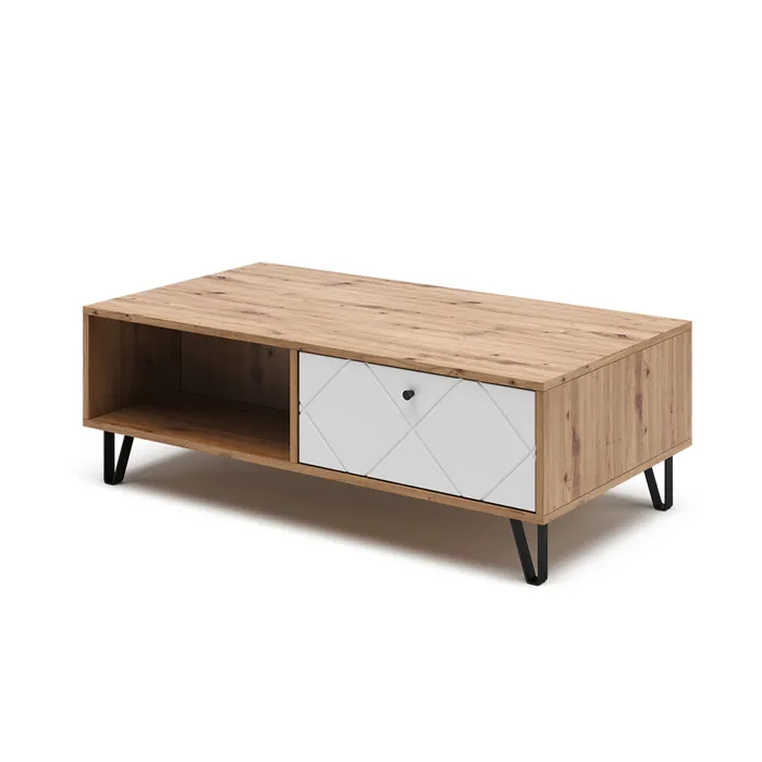 Vicco Table basse Chêne Artisan 110x37cm