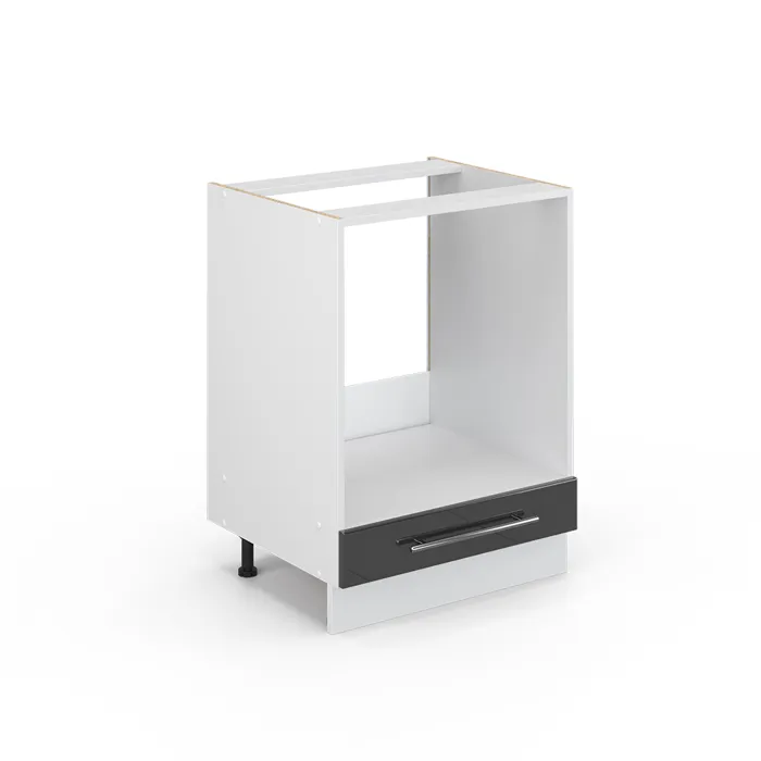 Vicco Meuble pour four Anthracite Haute brillance 60cm sans PT