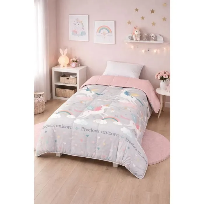 Couette Tempérée Ninon / Uni Vieux Rose - 1 Personne 140 X 200 - Toutes Saisons - Mortreux