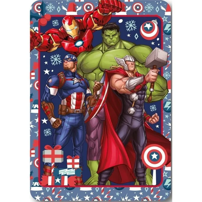 Couverture The Avengers Hulk 100 X 140 Cm Bleu Vert Polyester