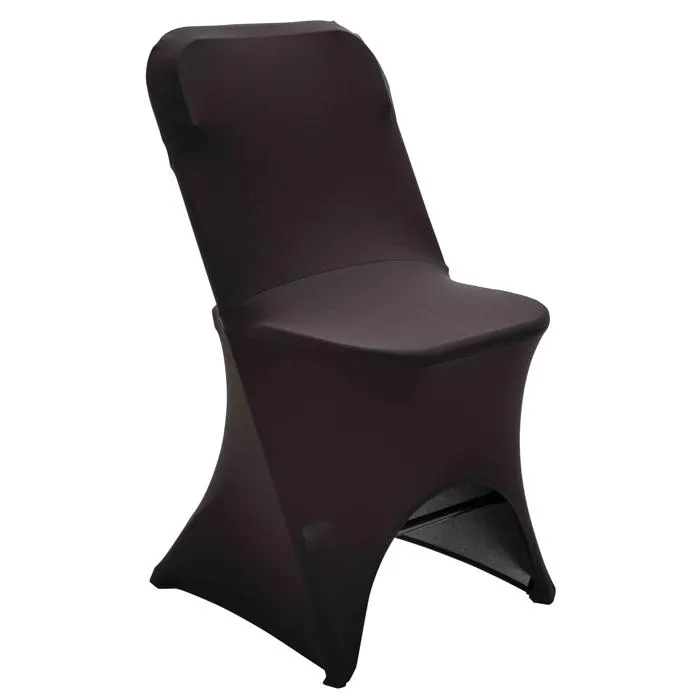 Housse de chaise pliante noire avec ouverture Oviala