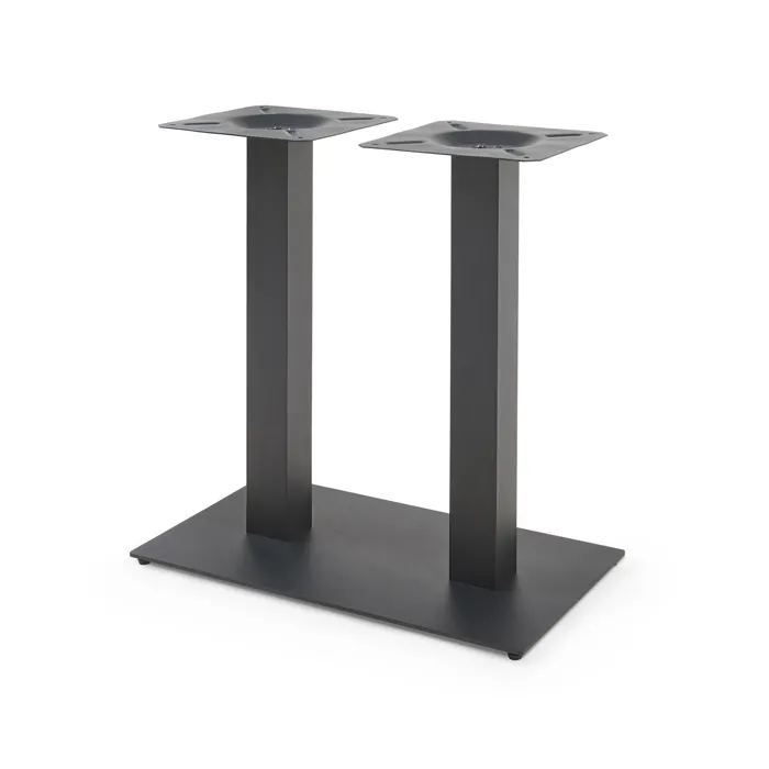 Piétement de table Vadejord acier laqué 70 x 40 x 73 cm noir en.casa