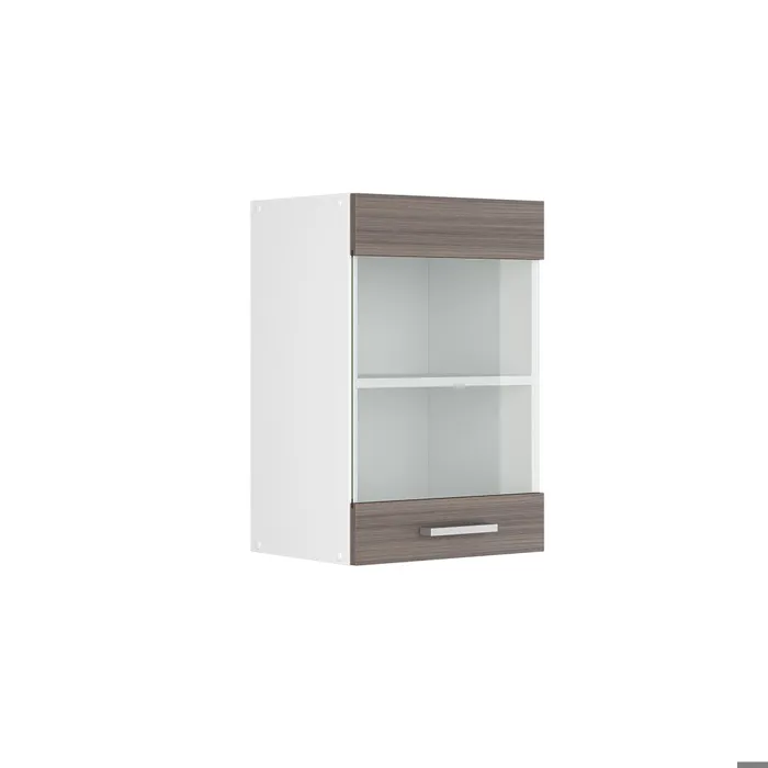 Vicco Meuble de cuisine haut vitré Gris 40cm
