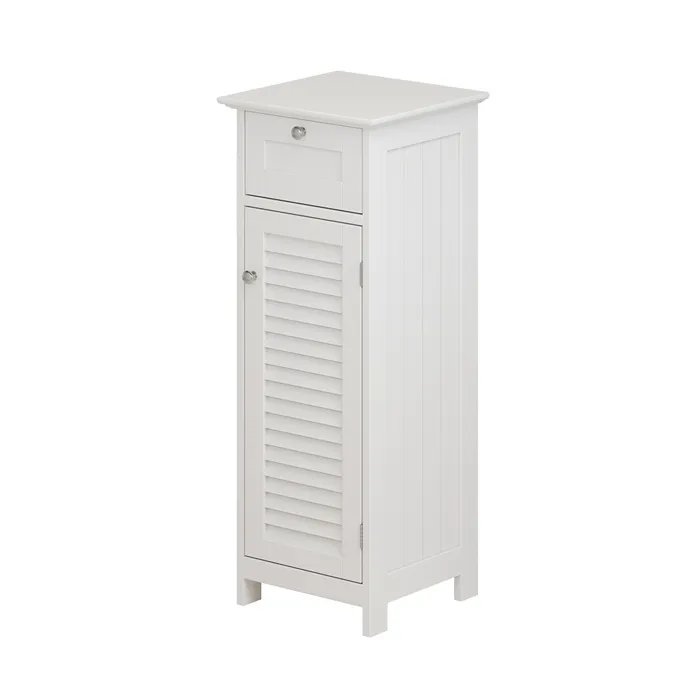 Vicco Meuble salle de bain Blanc 32x87cm avec porte et tiroir