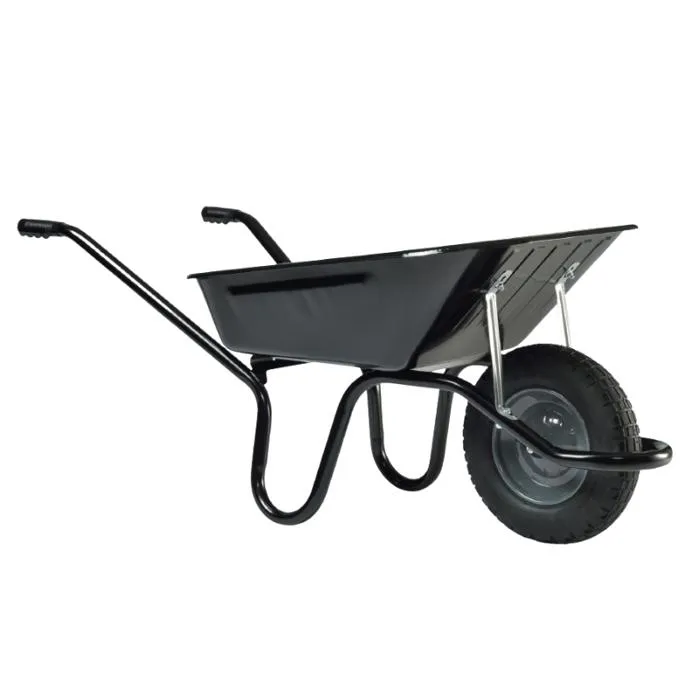 Brouette Aktiv Premium 100 Litres Peinte Noire Roue Gonflée Charge Utile 150 Kg - Haemmerlin - 305000006