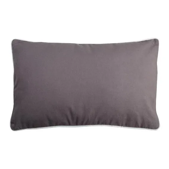 Coussin Zip 30x50cm Gris Perle - Stof
