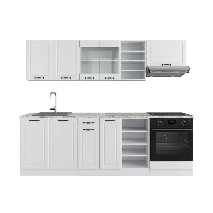 Cuisine sans pt, blanc campagne/blanc 240 x 81.6cm