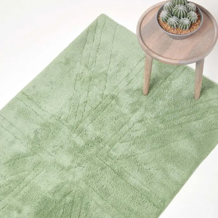 Tapis De Bain Union Jack Tufté Uni 50x80cm Vert Homescapes