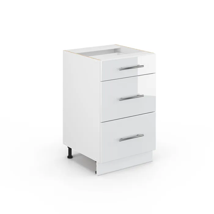 Vicco Meuble cuisine Blanc Haute brillance 50cm sans PT