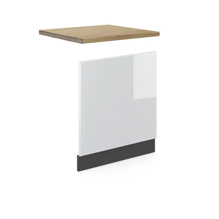 Vicco Façade Blanc Haute brillance 60cm, PT Chêne