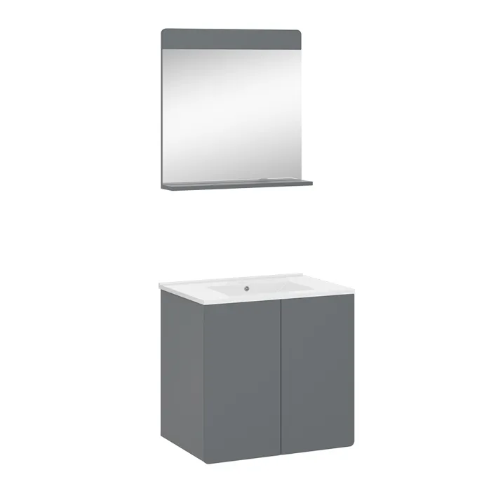 Vicco Meubles bain Gris 3 pièces