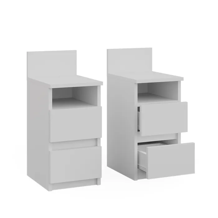 Vicco Table de chevet Blanc 25x59.1cm Lot de 2