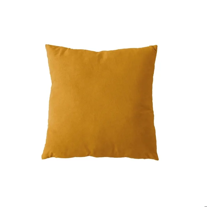 Coussin Déco En Velours "câlin" 40x40cm Moutarde
