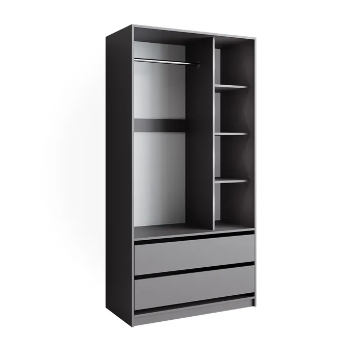 Armoire À Vêtements Elmo 100x200cm Avec 2 Tiroirs Vicco