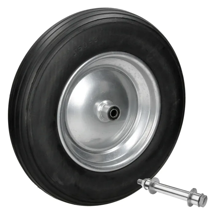 Ecd Germany Roue De Brouette En Pu Increvable 3.50-8-4 Ø350x80 Mm Noir Roulement À Billes Jante En Acier Charge 150 Kg Pneu Profil À Blocs Accessoire De Rechange Robuste Pour Chariot De Jardin