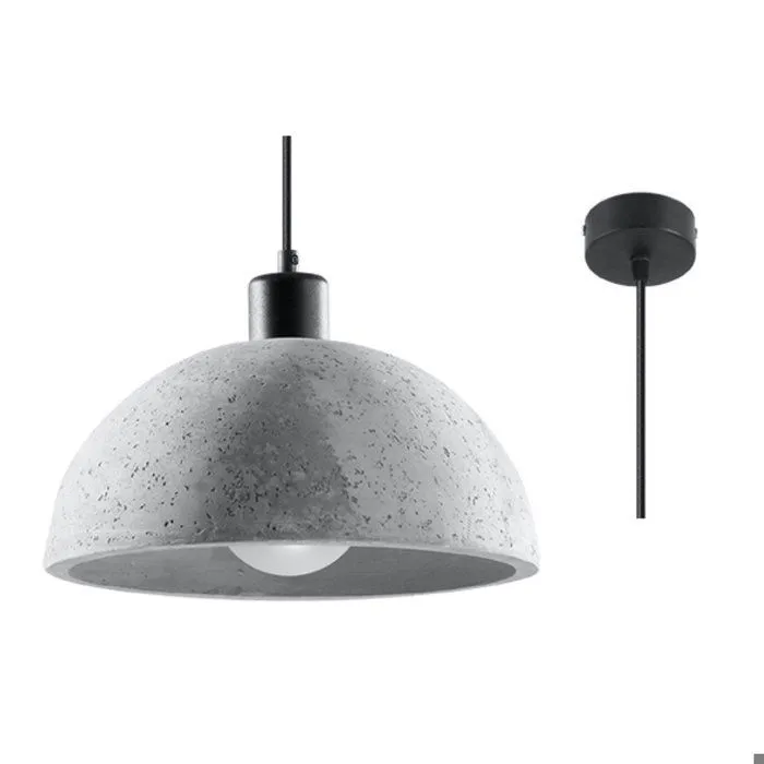Suspension en Béton - PULSAR - Gris - IP20 - Max 15W LED - E27 - Style Industriel