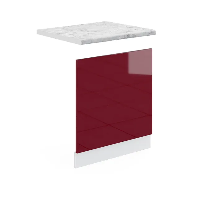 Vicco Façade Rouge brillant 60cm, PT Marbre