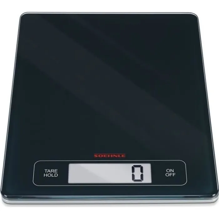 Balance De Cuisine Soehnle Page Profi En Verre Trempé Noir 15 Kg