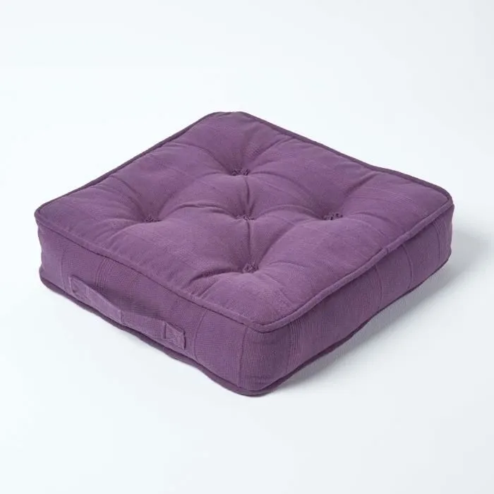 Coussin De Sol Violet Rajput Tissé Main - Homescapes