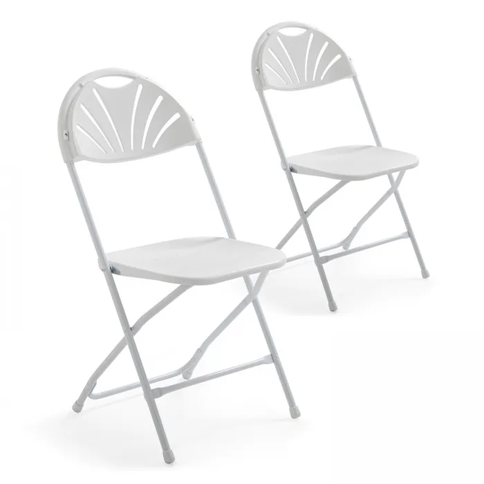 Lot de 2 chaises pliantes ajourées Oviala