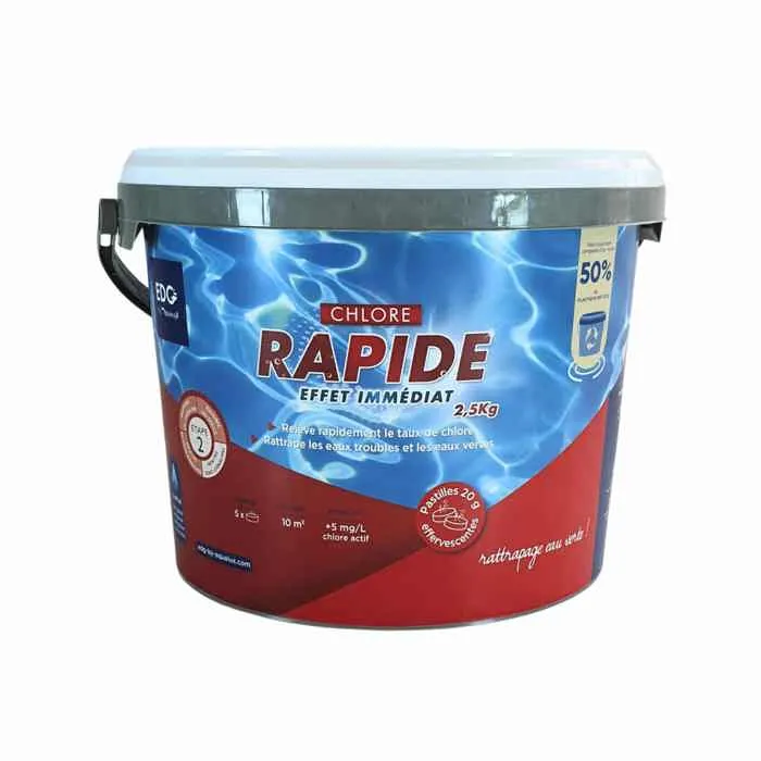 Pastilles Chlore Choc Piscine Edg By Aqualux 20 G 2,5 Kg Blanc Plastique