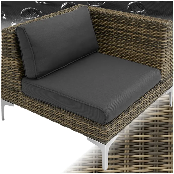 Ensemble De Jardin En Polyéthylène Et Aluminium Gris Anthracite