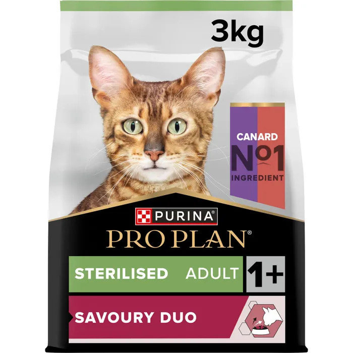 Pro Plan Chat stérilisé Optisavour au canard et foie 3kg
