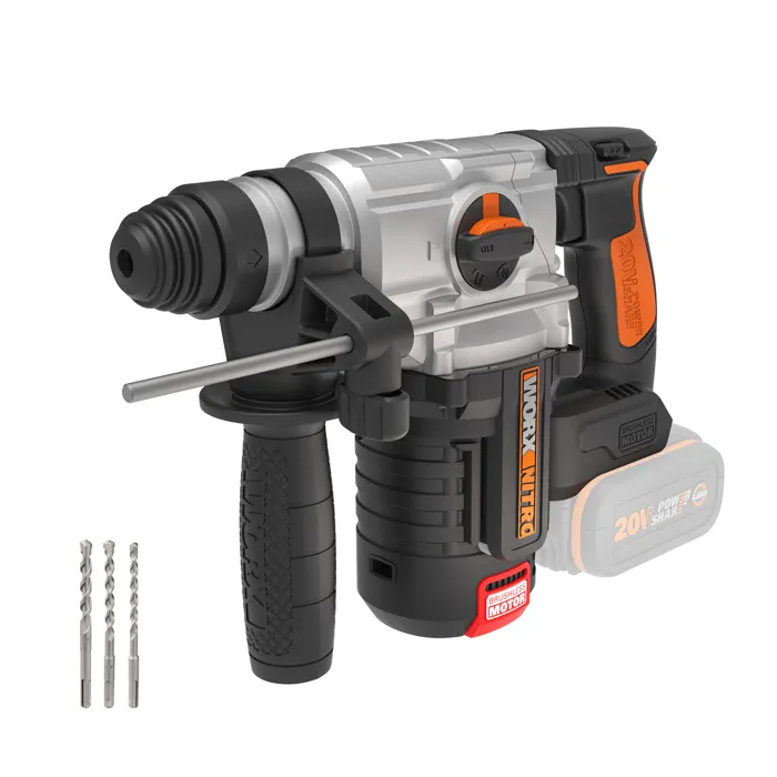 Marteau perforateur 3 en 1 20V WORX - WX380.9 (2,2 J, béton 24 mm, vitesse variable, sans batterie ni chargeur)