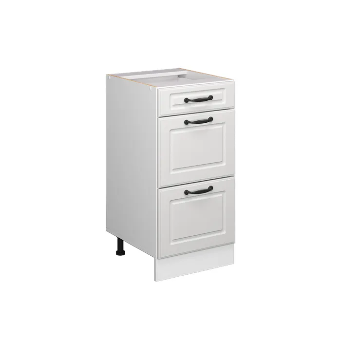 Vicco Meuble cuisine Blanc campagne 40cm avec tiroirs, sans PT