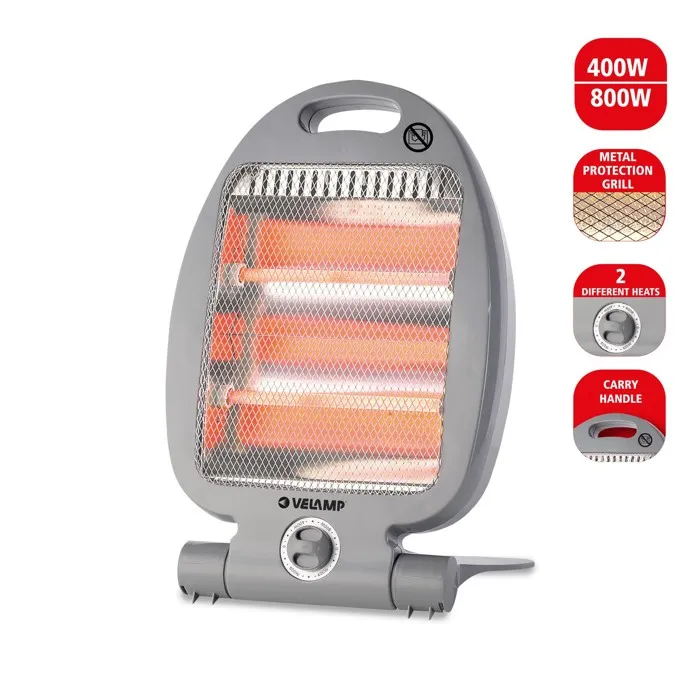 Radiateur électrique au quartz 800W. Gris
