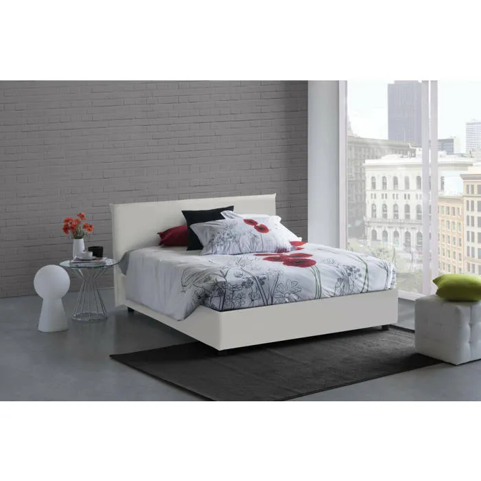 Lit Double Scolecite, Coffre Blanc