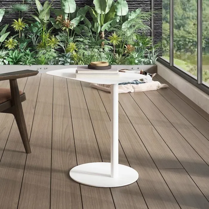 Table d'appoint Nastätten 50 x 50 x 38 cm blanc en.casa