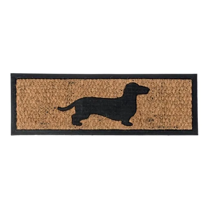 Paillasson coco et caoutchouc motif chien, 75 x 25 cm - HOMESCAPES