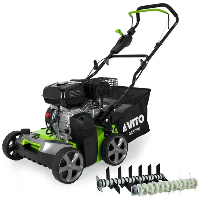 Scarificateur Démousseur Thermique 5,4cv 212cm3 Largeur Coupe 40cm Courroie De Transm