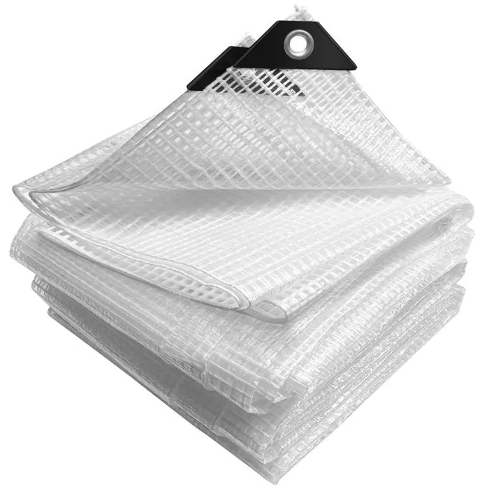 Vounot Bâche De Protection En Polyéthylène Resistant Et Impermeable 180g/m² Blanche 3x4m