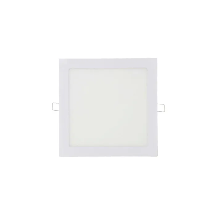 Spot LED carré EDM - 22cm - 20W - 1500lm - 6400K - Cadre blanc - 31582