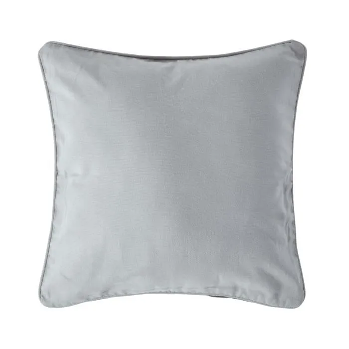 Housse De Coussin Uni Gris, 45x45cm - Homescapes